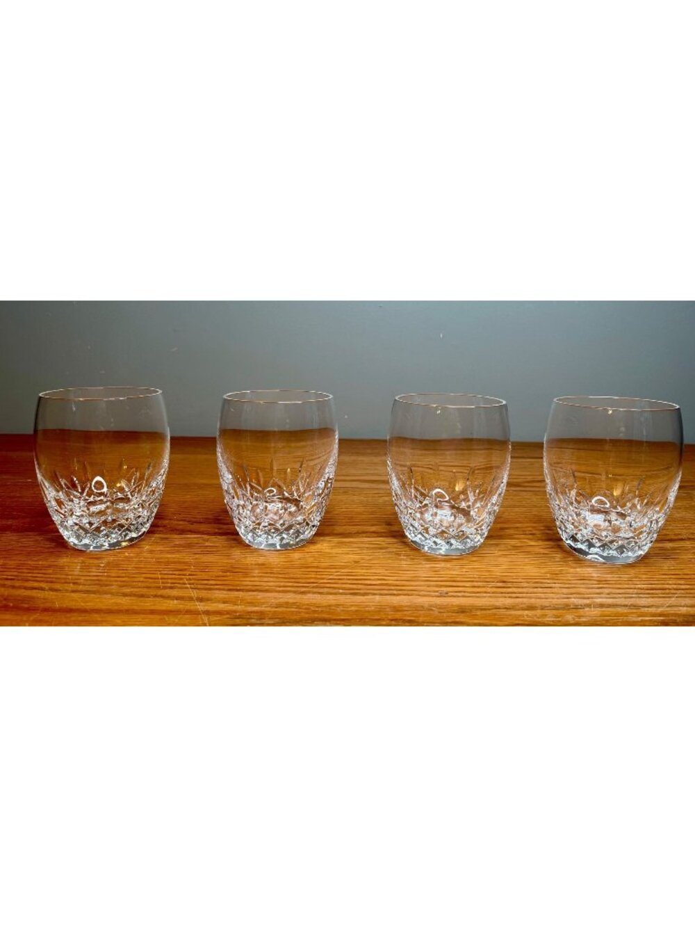 Set of 4 Lismore Essence by Waterford Crystal Double Old Fashioned Whiskey Rocks